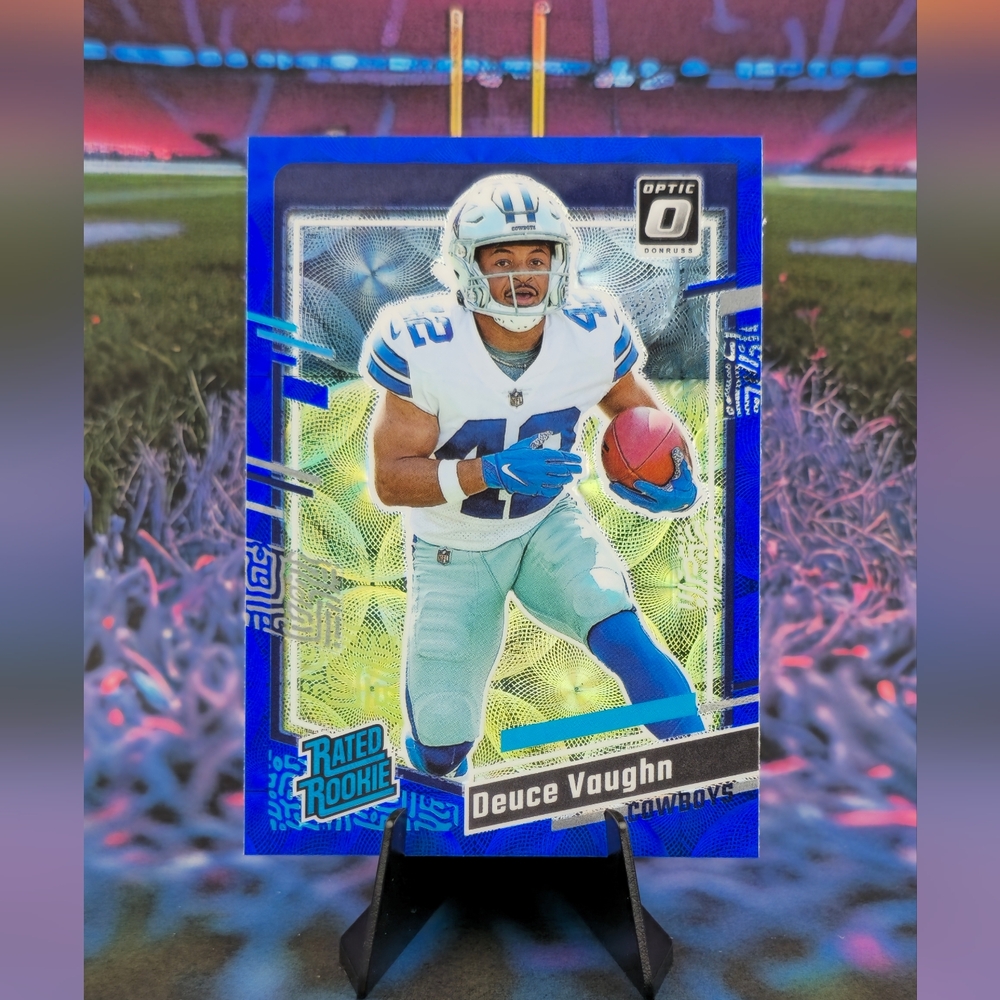 2023 Donruss Optic Rated Rookie Deuce Vaughn Preview Blue Scope Prizm Cowboys